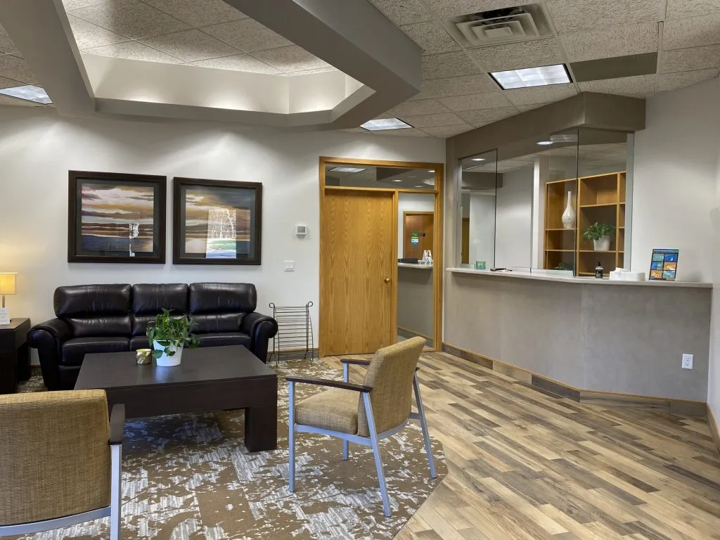 reception desk at {PRACTICE_NAME}